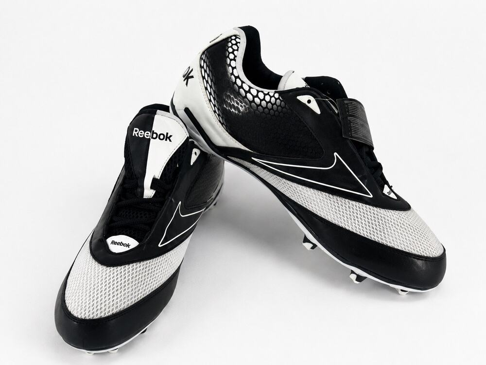 Reebok U-Form 4Speed SD4 Detachable Football Cleats Black White Size 15 New